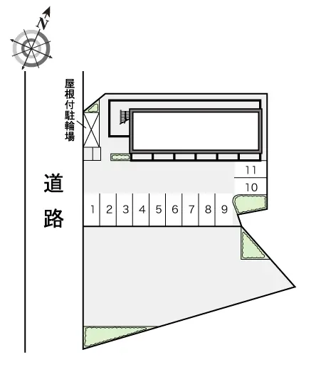 ★手数料０円★京都市南区久世殿城町　月極駐車場（LP）